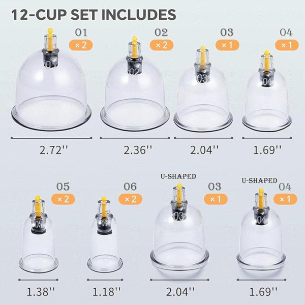 12 pcs Hijama Kit Cupping Therapy - Image 2